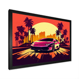 Red And Grey Race Car Elegance I - Cars Retro Canvas Wall Art