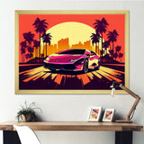 Red And Grey Race Car Elegance I - Cars Retro Canvas Wall Art