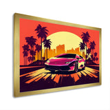 Red And Grey Race Car Elegance I - Cars Retro Canvas Wall Art