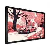 Red And Cream Essence Of Retro Car I - Cars Retro Canvas Wall Art
