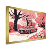 Red And Cream Essence Of Retro Car I - Cars Retro Canvas Wall Art
