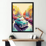 Red And Cream Retro Roadsters - Cars Retro Canvas Wall Art