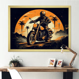 Motorcycle Roaring Down The Boulevard I - Motorcycle Canvas Wall Art