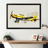 Propeller Plane Design - Transportation Plane Canvas Wall Art
