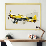 Propeller Plane Design - Transportation Plane Canvas Wall Art