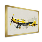 Propeller Plane Design - Transportation Plane Canvas Wall Art
