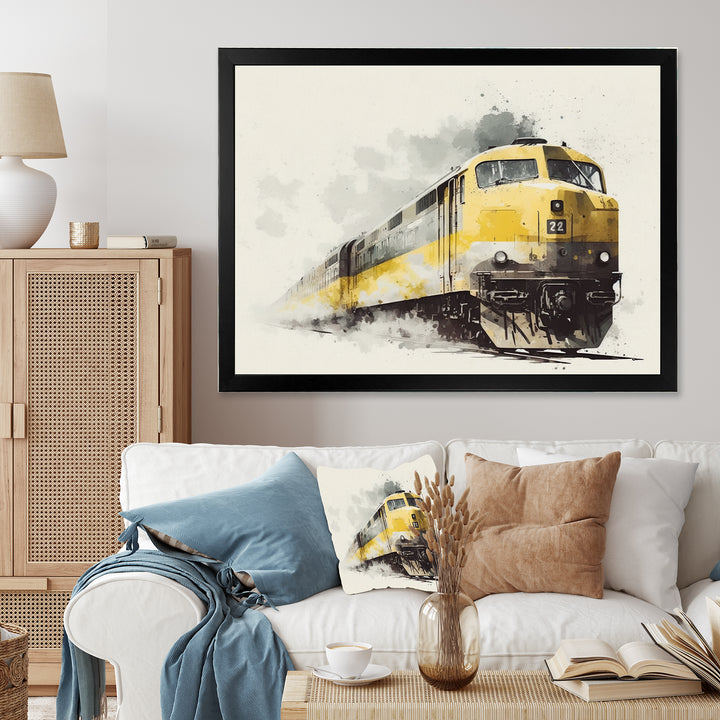 Rhythm Of The Train I - Transportation Train Canvas Wall Art