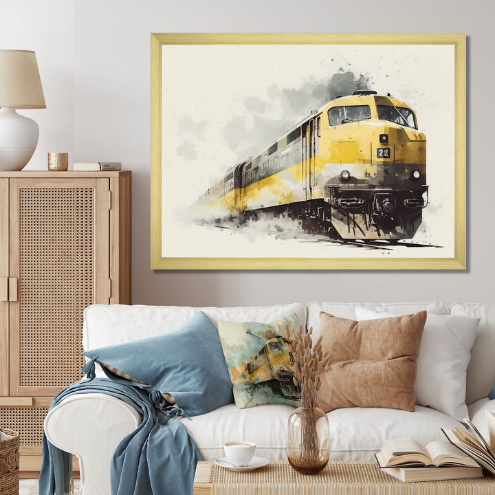 Rhythm Of The Train I - Transportation Train Canvas Wall Art