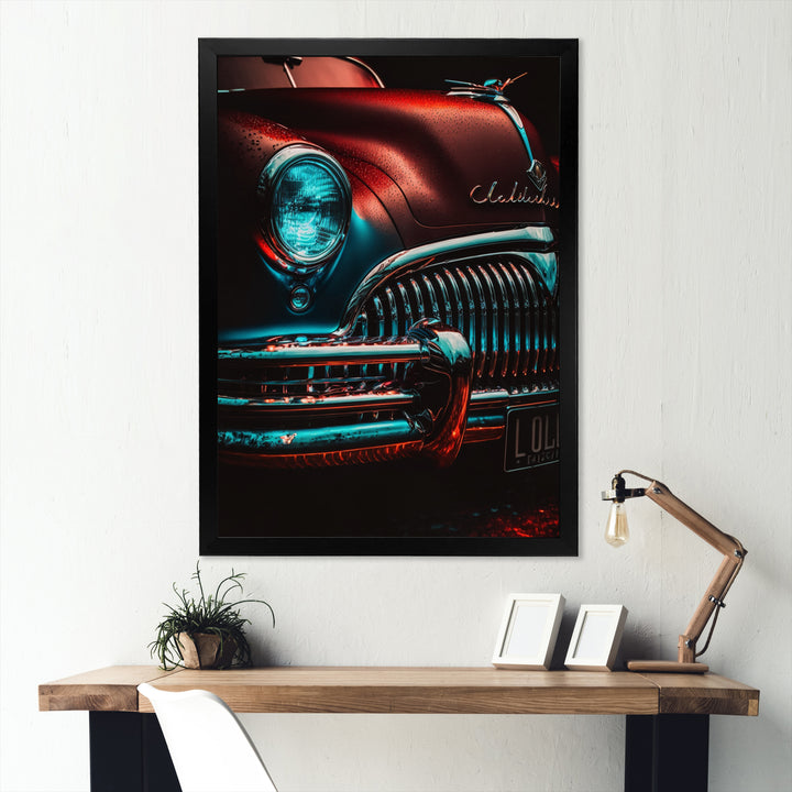 Black And Silver Retro Rides I - Cars Retro Canvas Wall Art