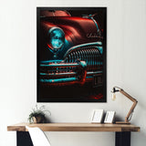 Black And Silver Retro Rides I - Cars Retro Canvas Wall Art