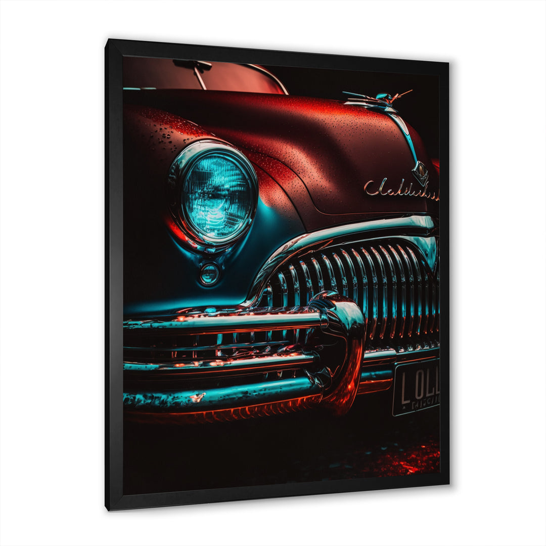 Black And Silver Retro Rides I - Cars Retro Canvas Wall Art