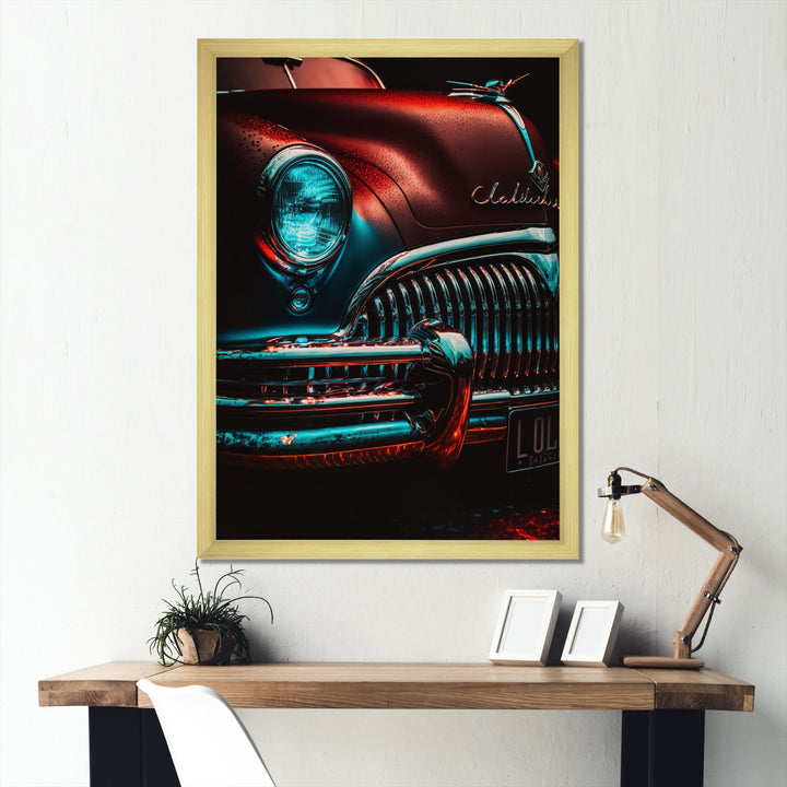 Black And Silver Retro Rides I - Cars Retro Canvas Wall Art