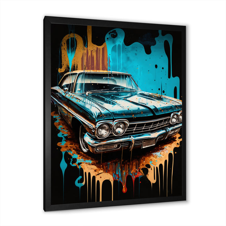 Red And Silver Expressions Of Classic Cars - Cars Retro Canvas Wall Art