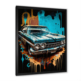 Red And Silver Expressions Of Classic Cars - Cars Retro Canvas Wall Art