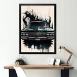 Black And Cream Expressions Of Classic Cars - Cars Retro Canvas Wall Art