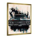 Black And Cream Expressions Of Classic Cars - Cars Retro Canvas Wall Art