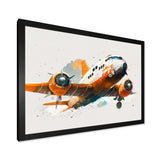 Airplane In The Air - Transportation Plane Canvas Wall Art