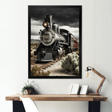 Train On The Track I - Transportation Train Canvas Wall Art