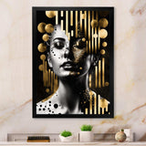 Golden Fluidity Of Womanhood I - Fashion Canvas Wall Art