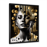 Golden Fluidity Of Womanhood I - Fashion Canvas Wall Art