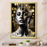 Golden Fluidity Of Womanhood I - Fashion Canvas Wall Art