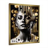 Golden Fluidity Of Womanhood I - Fashion Canvas Wall Art