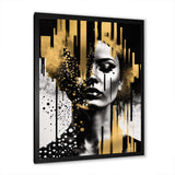 Golden Fluidity Of Womanhood II - Fashion Canvas Wall Art