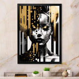 Golden Fluidity Of Womanhood IV - Fashion Canvas Wall Art