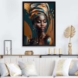 African Chromatic Woman II - Fashion Canvas Wall Art