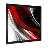 Red Black Infinite Ripples I - Abstract Canvas Wall Art