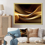 Gold Elegant Modern Sofa I - Abstract Canvas Wall Art