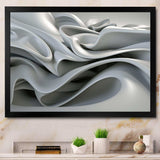 Grey Infinite Ripples - Abstract Canvas Wall Art