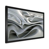 Grey Infinite Ripples - Abstract Canvas Wall Art