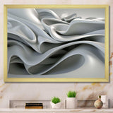 Grey Infinite Ripples - Abstract Canvas Wall Art