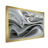 Grey Infinite Ripples - Abstract Canvas Wall Art