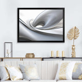 White Grey Contemplative Abstraction - Abstract Canvas Wall Art