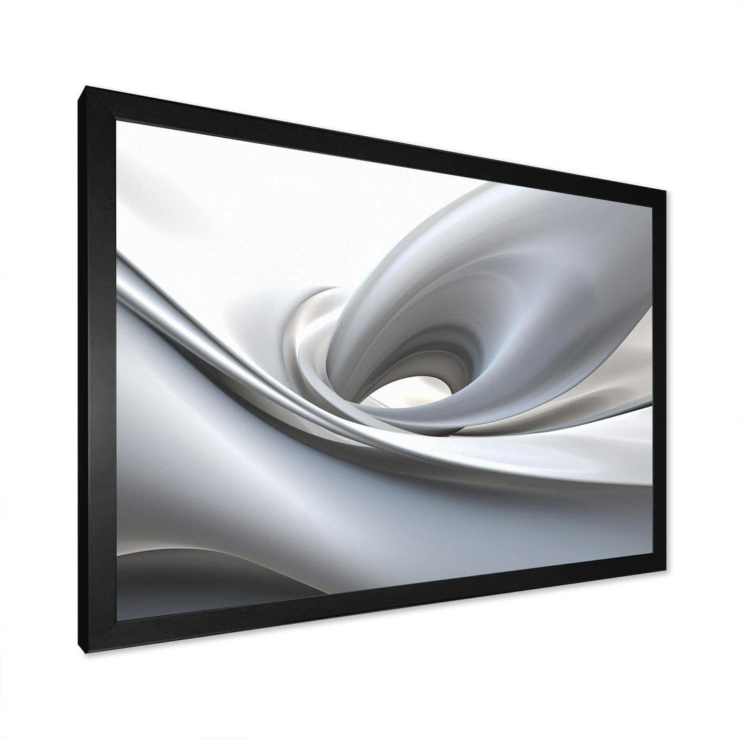 White Grey Contemplative Abstraction - Abstract Canvas Wall Art
