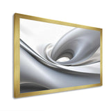 White Grey Contemplative Abstraction - Abstract Canvas Wall Art