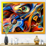 Abstract Music and Rhythm Framed Print Vibrant Gold - 1.5" Width