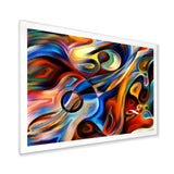 Abstract Music and Rhythm Framed Print Matte White - 1.5" Width