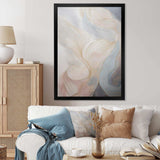 Gold And Grey Line Art In Motion II - Abstract Canvas Wall Art