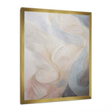 Gold And Grey Line Art In Motion II - Abstract Canvas Wall Art