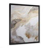 Gold And Grey Abstracted Line Artistry V - Abstract Canvas Wall Art