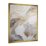 Gold And Grey Abstracted Line Artistry V - Abstract Canvas Wall Art