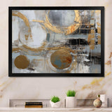 Gold And Grey Radical Simplicity II - Abstract Canvas Wall Art