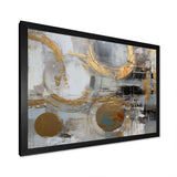 Gold And Grey Radical Simplicity II - Abstract Canvas Wall Art