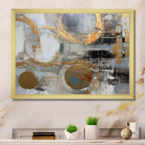 Gold And Grey Radical Simplicity II - Abstract Canvas Wall Art