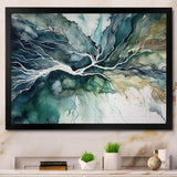 Green Blue Marbled Dreamscape II - Abstract Canvas Wall Art