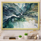 Green Blue Marbled Dreamscape II - Abstract Canvas Wall Art