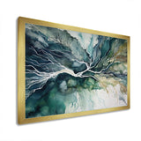 Green Blue Marbled Dreamscape II - Abstract Canvas Wall Art